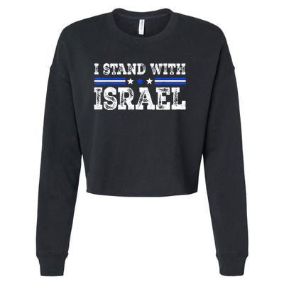 Pray For Israel I Stand With Israel Jewish Heritage Israeli Cropped Pullover Crew