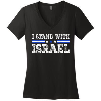 Pray For Israel I Stand With Israel Jewish Heritage Israeli Women's V-Neck T-Shirt