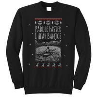 Paddle Faster I Hear Banjos Ugly Canoeing Christmas Sweater Gift Sweatshirt