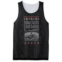 Paddle Faster I Hear Banjos Ugly Canoeing Christmas Sweater Gift Mesh Reversible Basketball Jersey Tank