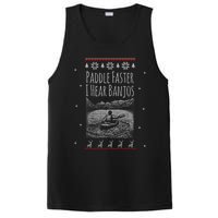 Paddle Faster I Hear Banjos Ugly Canoeing Christmas Sweater Gift PosiCharge Competitor Tank