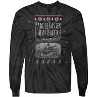 Paddle Faster I Hear Banjos Ugly Canoeing Christmas Sweater Gift Tie-Dye Long Sleeve Shirt