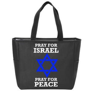 Pray For Israel Peace Zip Tote Bag