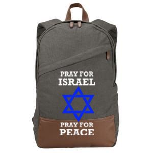 Pray For Israel Peace Cotton Canvas Backpack