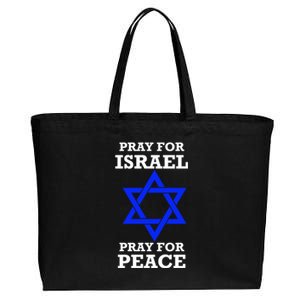 Pray For Israel Peace Cotton Canvas Jumbo Tote