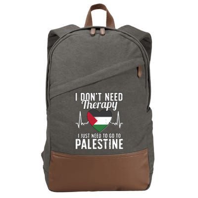 Palestinian Flag I Palestine Flag I Vacation Palestine Cotton Canvas Backpack