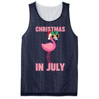 Pink Flamingo in Santa Hat Christmas In July Girl Mesh Reversible Basketball Jersey Tank