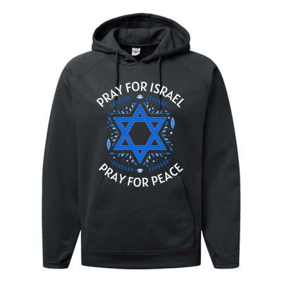 Pray For Israel Peace funny israel pride Performance Fleece Hoodie