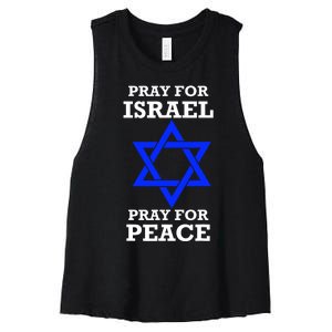 Pray For Israel Peace Women's Racerback Cropped Tank