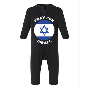 Pray For Israel Flag I Stand With Israel Support Israel Infant Fleece One Piece