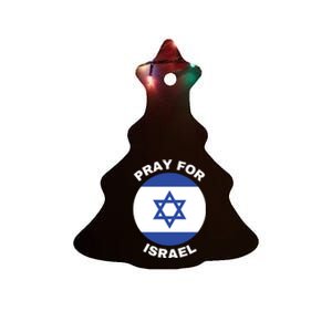 Pray For Israel Flag I Stand With Israel Support Israel Ceramic Tree Ornament