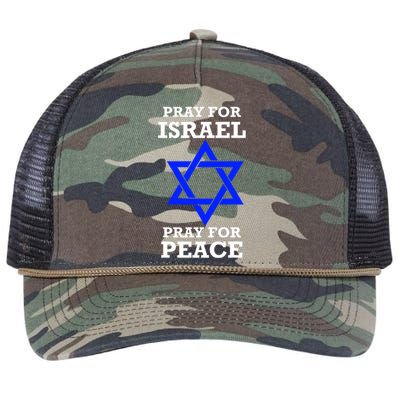 Pray For Israel Peace Retro Rope Trucker Hat Cap