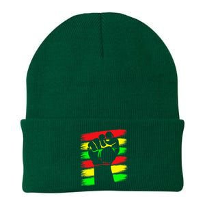 Power Fist Juneteenth Cool Black History African American Knit Cap Winter Beanie