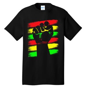 Power Fist Juneteenth Cool Black History African American Tall T-Shirt