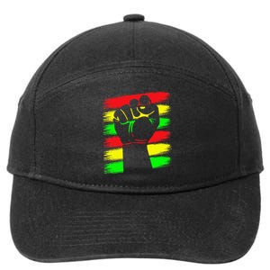 Power Fist Juneteenth Cool Black History African American 7-Panel Snapback Hat