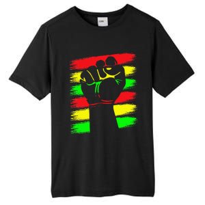 Power Fist Juneteenth Cool Black History African American Tall Fusion ChromaSoft Performance T-Shirt