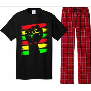 Power Fist Juneteenth Cool Black History African American Pajama Set