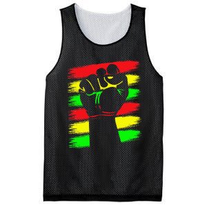 Power Fist Juneteenth Cool Black History African American Mesh Reversible Basketball Jersey Tank