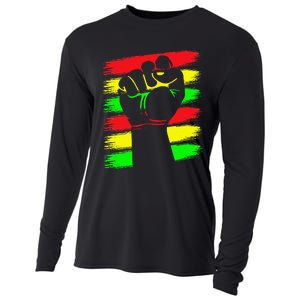 Power Fist Juneteenth Cool Black History African American Cooling Performance Long Sleeve Crew