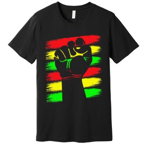 Power Fist Juneteenth Cool Black History African American Premium T-Shirt