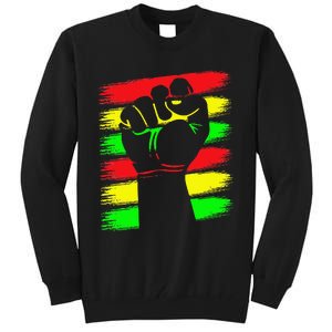 Power Fist Juneteenth Cool Black History African American Tall Sweatshirt