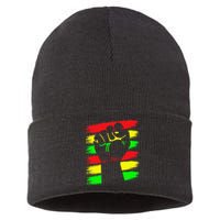 Power Fist Juneteenth Cool Black History African American Sustainable Knit Beanie