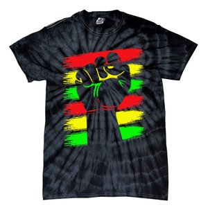 Power Fist Juneteenth Cool Black History African American Tie-Dye T-Shirt