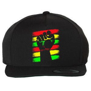 Power Fist Juneteenth Cool Black History African American Wool Snapback Cap