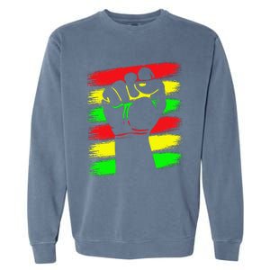 Power Fist Juneteenth Cool Black History African American Garment-Dyed Sweatshirt