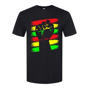 Power Fist Juneteenth Cool Black History African American Softstyle CVC T-Shirt