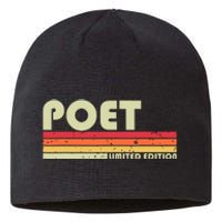 Poet Funny Job Title Profession Birthday Worker Idea Sustainable Beanie