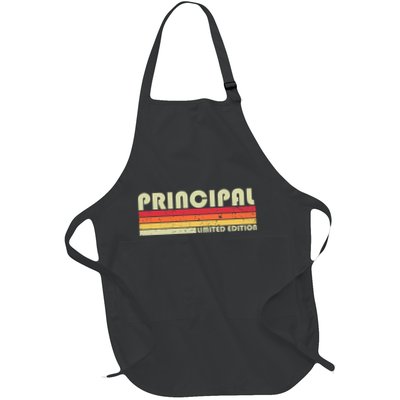 Principal Funny Job Title Profession Birthday Worker Idea Full-Length Apron With Pockets