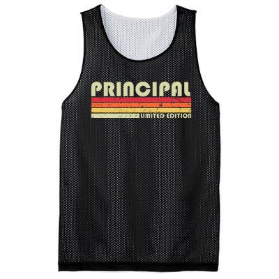 Principal Funny Job Title Profession Birthday Worker Idea Mesh Reversible Basketball Jersey Tank