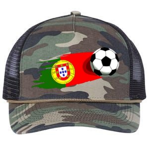 Portugal Flag Jersey Portuguese Soccer Team Portuguese Retro Rope Trucker Hat Cap