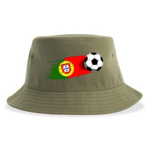 Portugal Flag Jersey Portuguese Soccer Team Portuguese Sustainable Bucket Hat