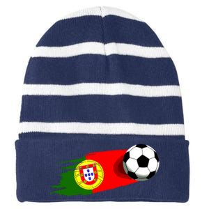 Portugal Flag Jersey Portuguese Soccer Team Portuguese Striped Beanie with Solid Band