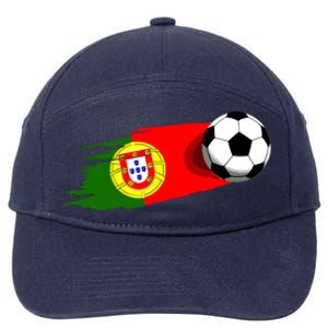 Portugal Flag Jersey Portuguese Soccer Team Portuguese 7-Panel Snapback Hat