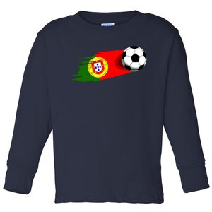 Portugal Flag Jersey Portuguese Soccer Team Portuguese Toddler Long Sleeve Shirt