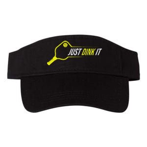 Pickleball  Funny Just Dink It Pickleball Valucap Bio-Washed Visor