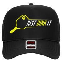 Pickleball Funny Just Dink It Pickleball Men Women High Crown Mesh Back Trucker Hat