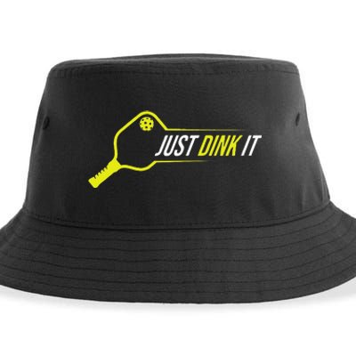 Pickleball Funny Just Dink It Pickleball Men Women Sustainable Bucket Hat