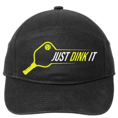 Pickleball Funny Just Dink It Pickleball Men Women 7-Panel Snapback Hat