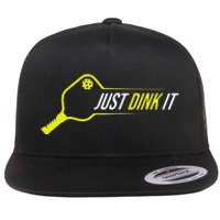 Pickleball Funny Just Dink It Pickleball Men Women Flat Bill Trucker Hat