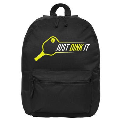 Pickleball Funny Just Dink It Pickleball Men Women 16 in Basic Backpack