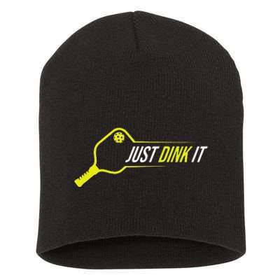 Pickleball Funny Just Dink It Pickleball Men Women Short Acrylic Beanie