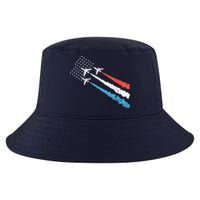 Patriotic Fighter Jet 4th Of July Cool Comfort Performance Bucket Hat