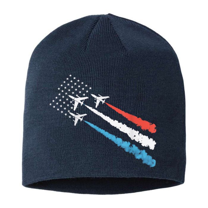 Patriotic Fighter Jet 4th Of July Sustainable Beanie