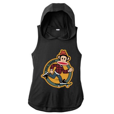 Paul Frank Julius Skateboarding Poster Gift Ladies PosiCharge Tri-Blend Wicking Draft Hoodie Tank