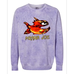 Pirana Fish Joe Funny Fishing Gift Colorblast Crewneck Sweatshirt