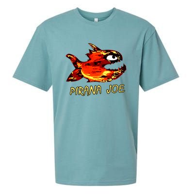 Pirana Fish Joe Funny Fishing Gift Sueded Cloud Jersey T-Shirt